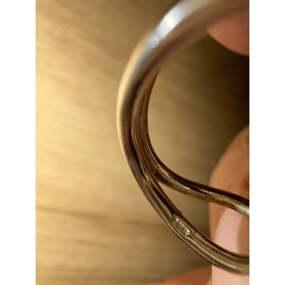 Vintage Victorian Sterling Silver 925 Genuine Amber Sz 7‎ Adjustable